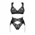 Halteri komplet 3-delni Donna Dream crni - XS/S