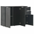 Komoda visoki sjaj crna 107x35x80,5 cm