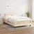 vidaXL Box spring postelja z vzmetnico krem 120x200 cm blago