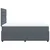 Vidaxl Box spring postelja z vzmetnico temno siva 120x200 cm žamet