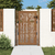Vrtna vrata 100x125 cm Corten čelik dizajn od bambusa