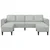 Kauč za dnevni boravak 3 pcs Svijetlo siva 250 x 188 x 76 cm