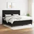 Vidaxl Box spring postelja z vzmetnico črn 200x200 cm blago