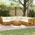 Vidaxl Zunanja garnitura za sedenje 9 Kos Rjava Masiven les akacije
