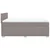 Vidaxl Box spring postelja z vzmetnico taupe 140x200 cm blago