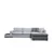 Atelier del Sofa Ugaona garnitura Loop 4 95x85x246cm Siva