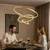 Rabalux Visilica sa daljinskim Beliza, 3 prstena, LED 95W, 3000-6500K, 60cm, Zlatne boje