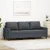 Vidaxl Trosed temno siv 180 cm žamet