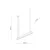 TK Lighting Viseča svetilka LED LUXE WHITE CCT 18174