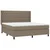Vidaxl Box spring postelja z vzmetnico taupe 180x200 cm blago