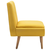 Fotelja s osloncem za noge i presvlakom od tkanine žuta