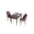 Hanah Home trpezarijski set Arp, sto i 2 stolice, ploča u dekoru drveta Baroque, puder roze tkanina Babyface