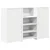 Recepcijski stol bijeli 155x50x103,5 cm od konstruiranog drva