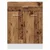 vidaXL Spodnja omarica s predalom starinski les 60x46x81,5 cm inž. les