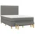 Vidaxl Box spring postelja z vzmetnico temno siva 140x200 cm blago