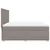 Vidaxl Box spring postelja z vzmetnico taupe 200x200 cm blago
