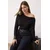 Trendyol Curve Ženska bluza TBBSS24AF00037, Crna