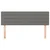 Vidaxl Posteljno vzglavje temno siva 144x5x78/88 cm blago