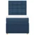 vidaXL Box spring postelja z vzmetnico modra 90x200 cm blago