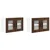 Zidni stakleni ormarić PORTO 2 pcs Smeđi hrast 60 x 31 x 40 cm