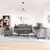 3-dijelni set sofa smeđesivi od tkanine