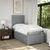 Vidaxl Box spring postelja z vzmetnico svetlo siva 90x200 cm blago