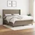 Vidaxl Box spring postelja z vzmetnico taupe 160x200 cm blago