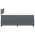 Vidaxl Box spring postelja z vzmetnico temno siva 120x200 cm žamet