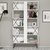 Hanah home Polica 120x78,8x60?cm Belo-Crna