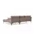 Atelier del Sofa Ugaona garnitura Leo 90x65x255cm Siva