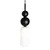MAXLIGHT P0641 - Luster na sajli NOVA 1xG9/12W/230V prečnik 12 cm crna