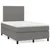 Vidaxl Box spring postelja z vzmetnico temno siva 120x190 cm blago