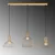 Opviq Luster Tabut-MR-768-1, 148x38x124cm, 220-240V, IP20 Zlatno-crne boje