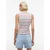 Tommy Jeans Top ESSENTIAL svetlo bež/nočno modra/krvavo rdeča