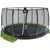 Trampolin z zaščitno mrežo Dynamic Groundlevel Exit Toys do tal okrogel 427 cm premer črn