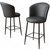 Hanah Home Set barskih stolica Uras, 4 komada, Antracit-crni