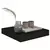 Plutajuće zidne police 2 kom crne 23 x 23,5 x 3,8 cm MDF