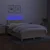 Vidaxl Box spring postelja z vzmetnico LED krem 120x190 cm blago