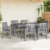 Vrtna stolica 6 pcs Svijetlo siva 65.5 x 59 x 88 cm Polietilen