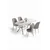Hanah Home Trpezarijski set, 5 komada, Sivi