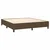 Vidaxl Box spring postelja z vzmetnico temno rjava 160x200 cm blago