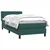 Vidaxl Box spring postelja z vzmetnico temno zelena 80x220 cm žamet