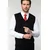 TUDORS Muški prsluk Slim Fit crni