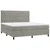 Krevet box spring s madracem LED svjetlosivi 180x200 cm baršun