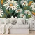 Samolepilna tapeta retro marjetice z listi - 392x264