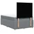Vidaxl Boxspring postelja z vzmetnico svetlo siva 120x190 cm blago