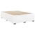 Vidaxl Box spring postelja z vzmetnico bel 160x200 cm umetno usnje
