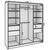 Garderobna omara Ida - 200 cm - sonoma hrast/bela