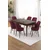 Hanah Home trpezarijski set Pir, sto i 6 stolica, ploča u dekoru drveta Baroque, bordo tkanina Babyface