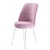 Hanah Home set trpezarijskih stolica Dexa 2 kom, roze tkanina Babyface, bele metalne noge